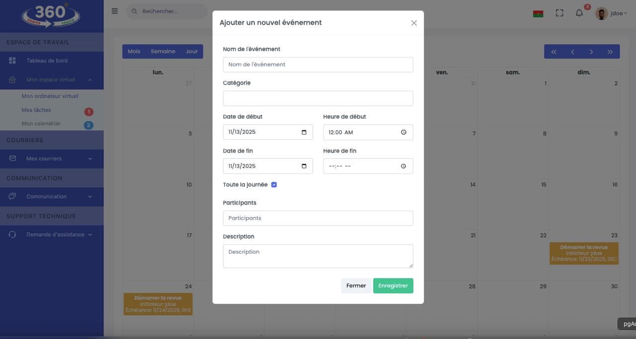 Calendrier des tâches - Image 1